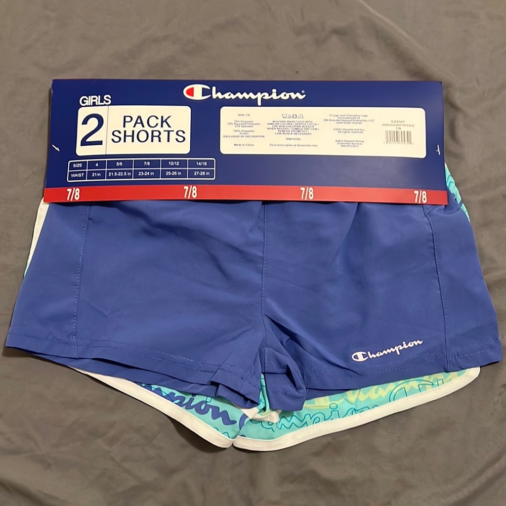 2 pack of Champion girl athletic shorts size 7/8